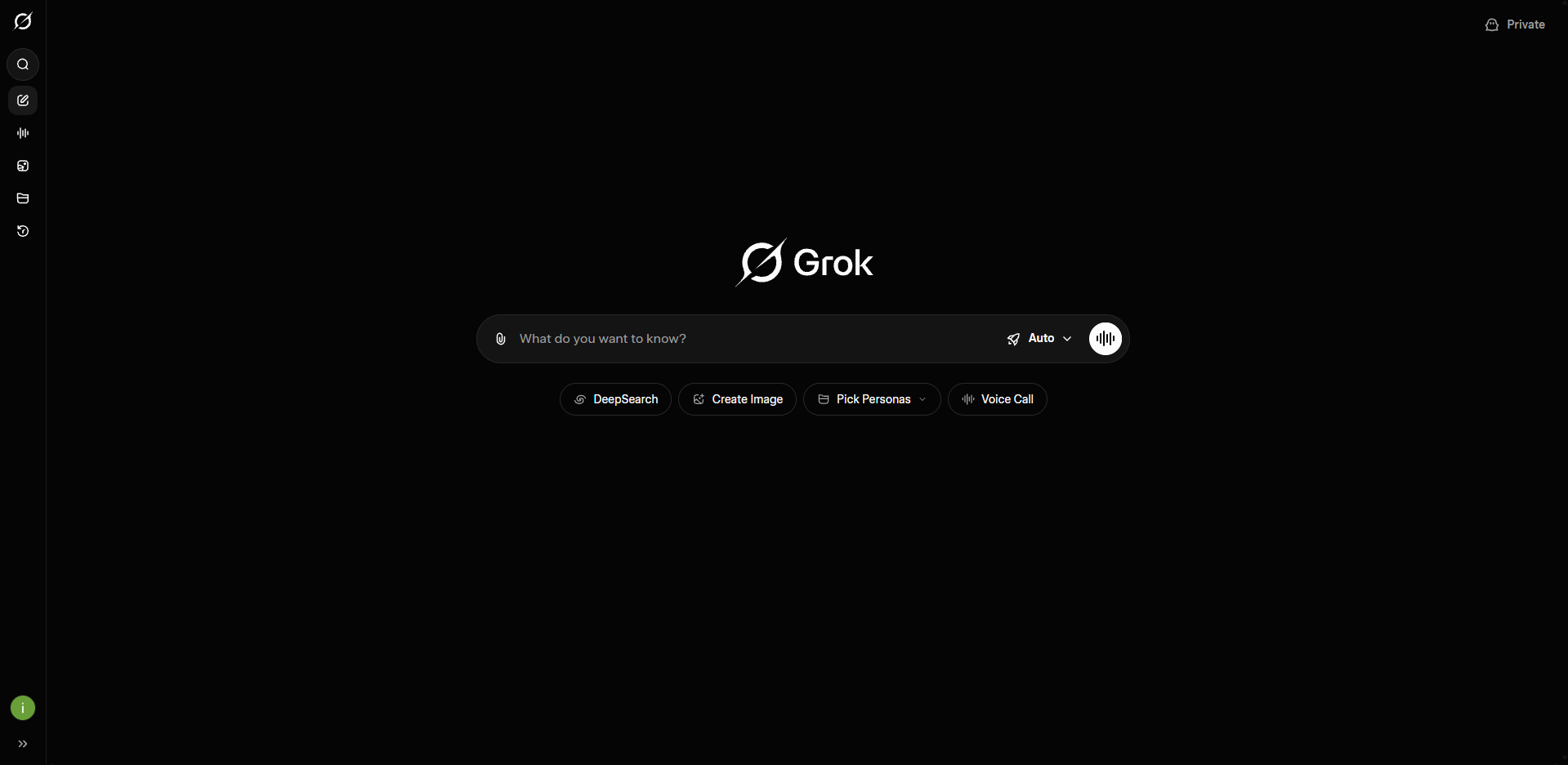 Grok AI Interface
